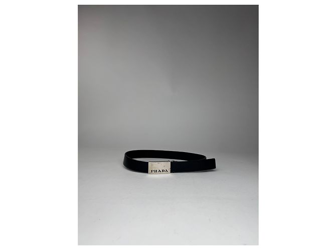 Vintage Prada Leather Belt Black - view 13