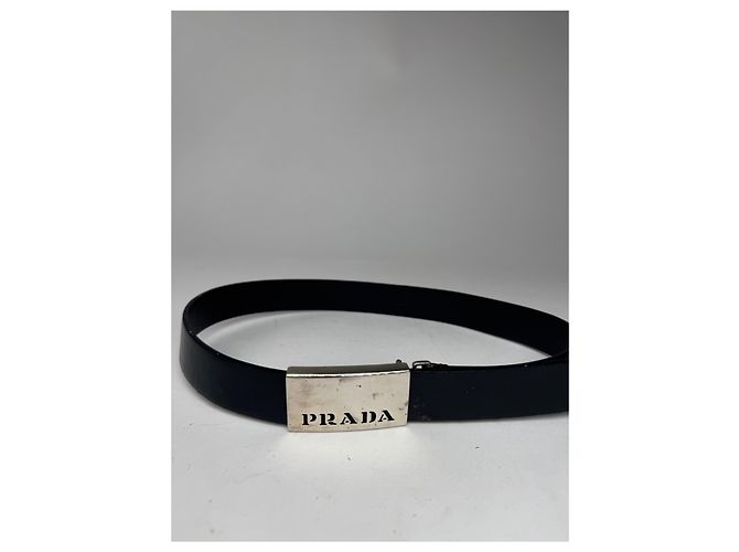Vintage Prada Leather Belt Black - view 4
