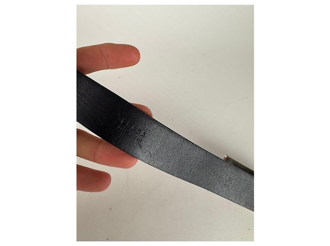 Vintage Prada Leather Belt Black - view 9
