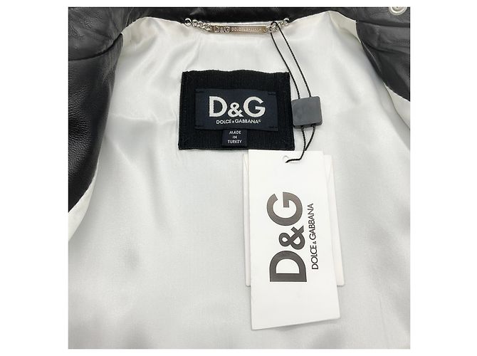 Dolce & Gabbana Black Leather Biker Jacket - view 4