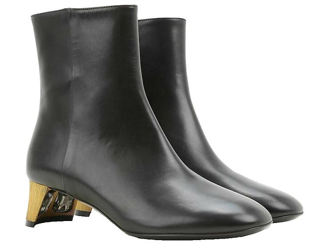 Gucci Botas de tacón de cristal Arielle Negro - vista 2