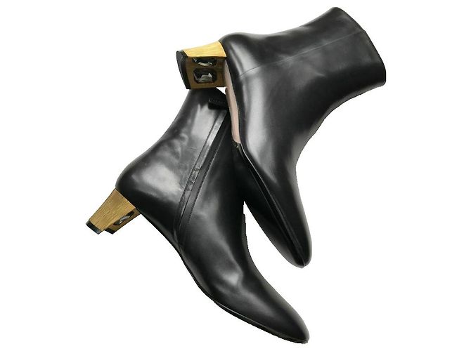 Gucci Botas de tacón de cristal Arielle Negro - vista 4
