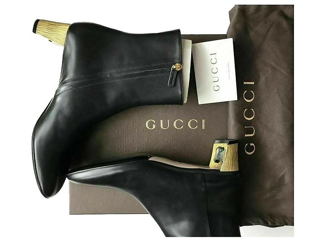 Gucci Botas de tacón de cristal Arielle Negro - vista 5