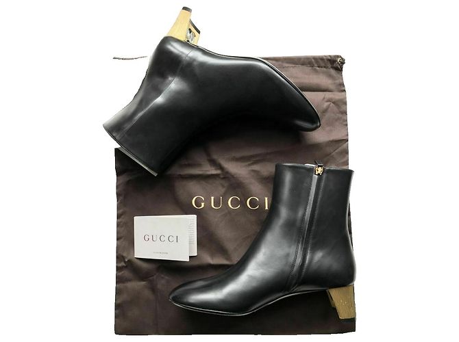 Gucci Botas de tacón de cristal Arielle Negro - vista 9