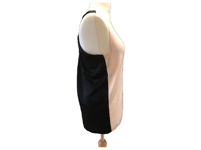 Amanda Wakeley Top a spalla in cashmere e seta Nero Rosa - vista 3