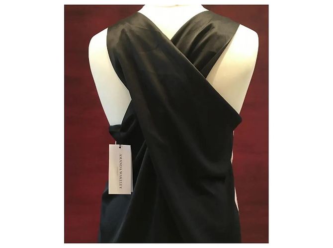 Amanda Wakeley Top a spalla in cashmere e seta Nero Rosa - vista 7