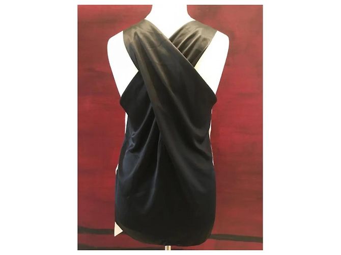 Amanda Wakeley Top a spalla in cashmere e seta Nero Rosa - vista 9