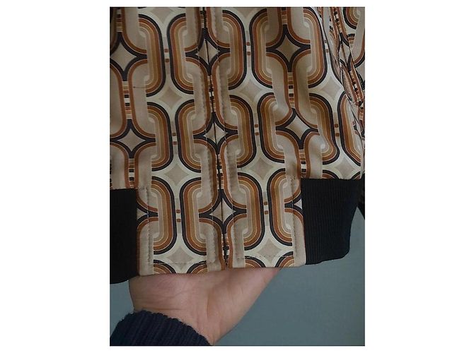 Giacca Bomber Céline Marrone Oro Seta D'oro - vista 11