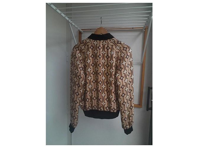 Giacca Bomber Céline Marrone Oro Seta D'oro - vista 2