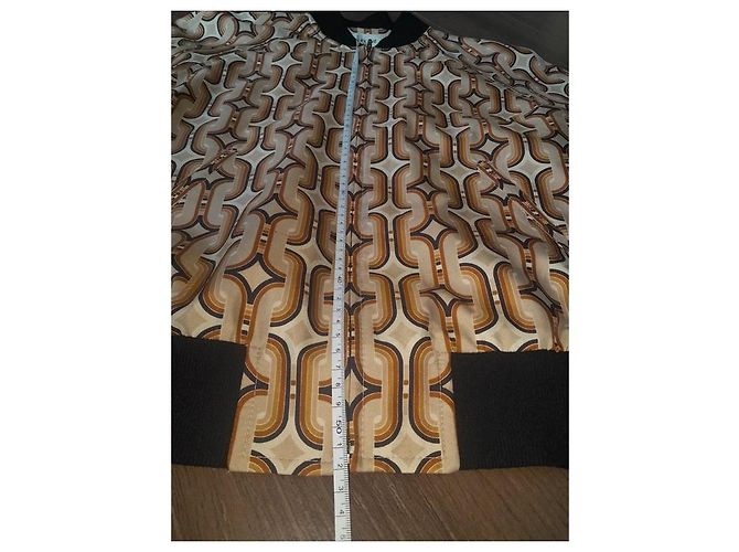 Giacca Bomber Céline Marrone Oro Seta D'oro - vista 3