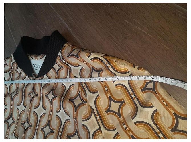 Giacca Bomber Céline Marrone Oro Seta D'oro - vista 5