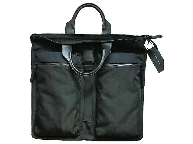 Borsa Helmet Christopher Kane in nylon e pelle nera Nero - vista 7