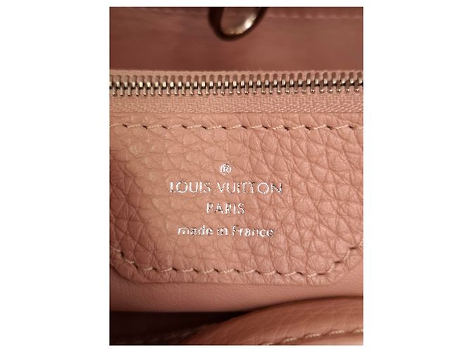 Borsa Louis Vuitton MM Capucines in pelle marrone Rosa - vista 13