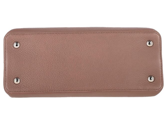 Borsa Louis Vuitton MM Capucines in pelle marrone Rosa - vista 4
