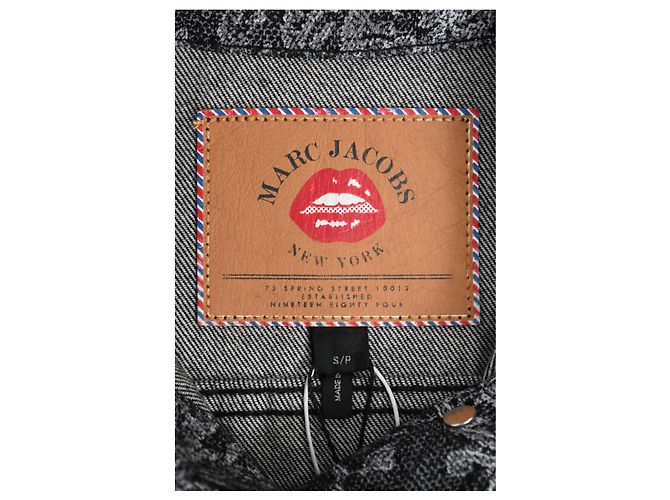 Schwarze Baumwoll-Denim-Jacke mit Spitzenmuster von Marc Jacobs - Ansicht 12