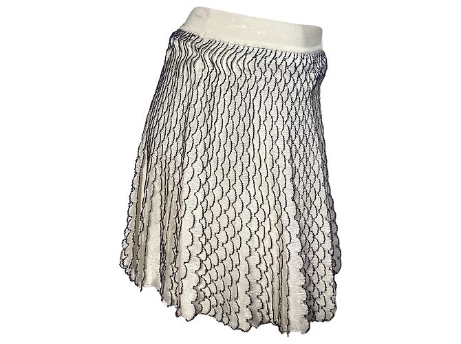 Jupe Mini Loewe en Viscose Blanche - vue 2