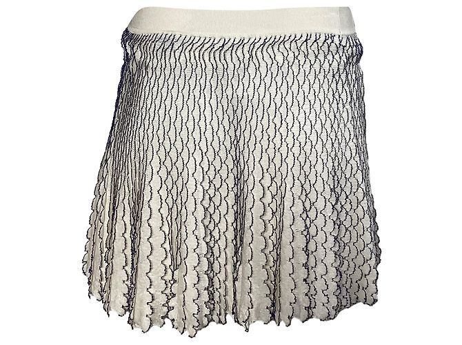 Jupe Mini Loewe en Viscose Blanche - vue 3
