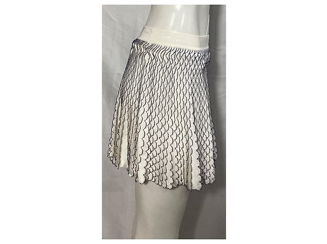 Jupe Mini Loewe en Viscose Blanche - vue 7