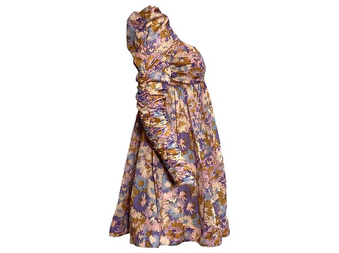 Abito mini arricciato con stampa floreale Zimmermann in cotone multicolore - vista 2