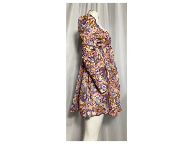 Abito mini arricciato con stampa floreale Zimmermann in cotone multicolore - vista 8