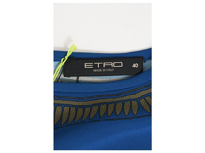 Abito midi stampato a maniche 3/4 Etro in seta multicolore - vista 11