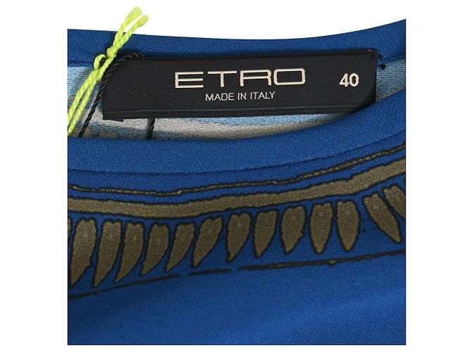 Abito midi stampato a maniche 3/4 Etro in seta multicolore - vista 5