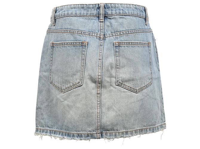 Falda Mini A-Line en Denim de Algodón Azul de Marc by Marc Jacobs Azul claro - vista 3