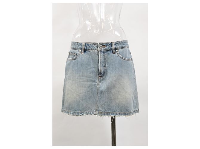 Falda Mini A-Line en Denim de Algodón Azul de Marc by Marc Jacobs Azul claro - vista 5