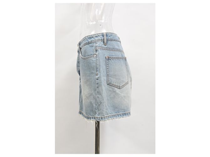 Falda Mini A-Line en Denim de Algodón Azul de Marc by Marc Jacobs Azul claro - vista 6