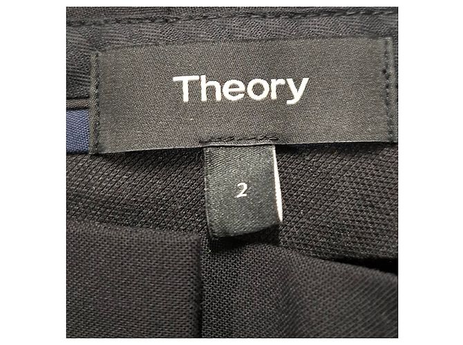 Weite Hosen Theory aus schwarzer Wolle - Ansicht 3