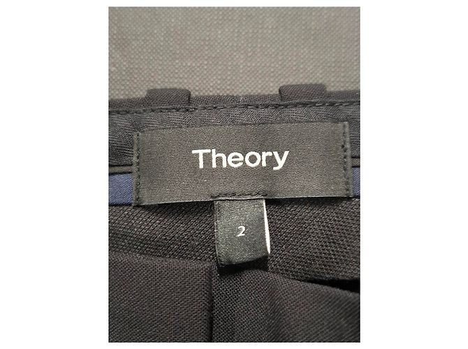 Weite Hosen Theory aus schwarzer Wolle - Ansicht 6