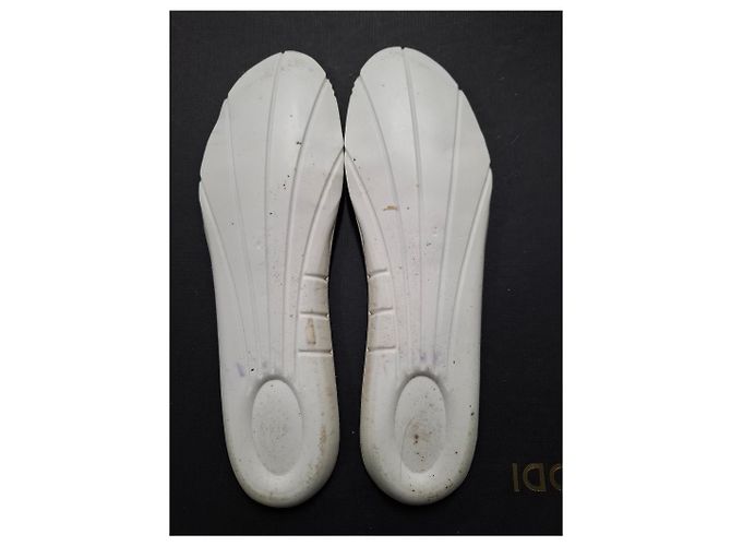 Sneakers Oversized Alexander Mcqueen in pelle metallica argento Metallico - vista 20