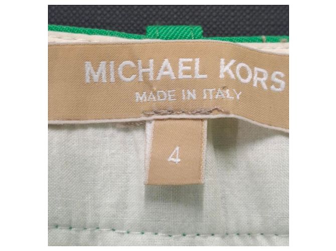Pantalones rectos Michael Kors en algodón verde - vista 3
