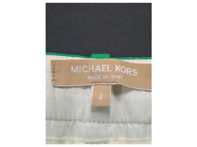 Pantalones rectos Michael Kors en algodón verde - vista 6