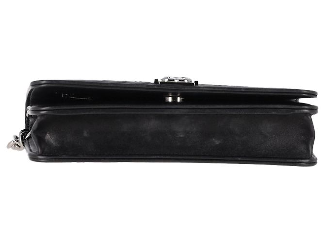Borsa a spalla Old Medium Boy in pelle di vitello nera con perline Chanel Nero - vista 4
