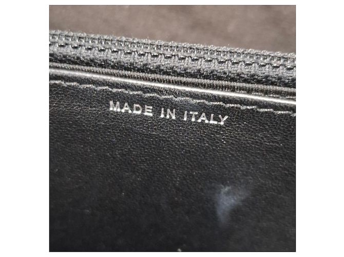 Borsa a spalla Old Medium Boy in pelle di vitello nera con perline Chanel Nero - vista 7