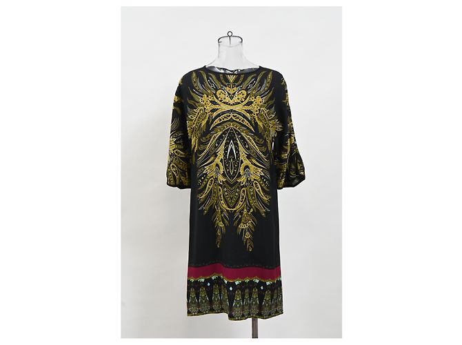 Abito midi stampato a maniche 3/4 Etro in seta multicolore - vista 6