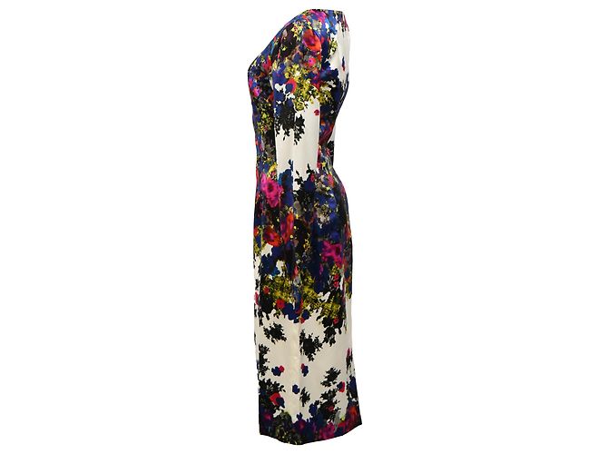 Abito midi stampato floreale Erdem in seta multicolore - vista 2