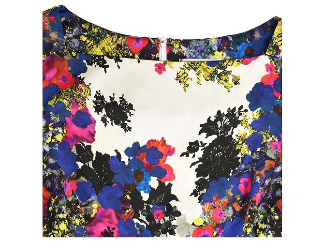 Abito midi stampato floreale Erdem in seta multicolore - vista 5