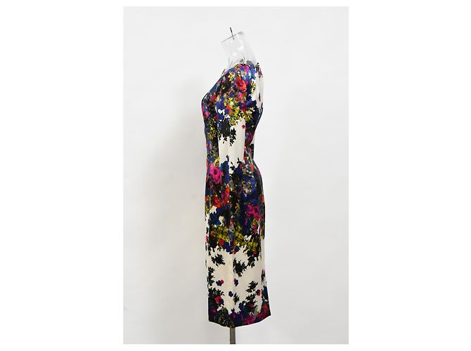 Abito midi stampato floreale Erdem in seta multicolore - vista 7