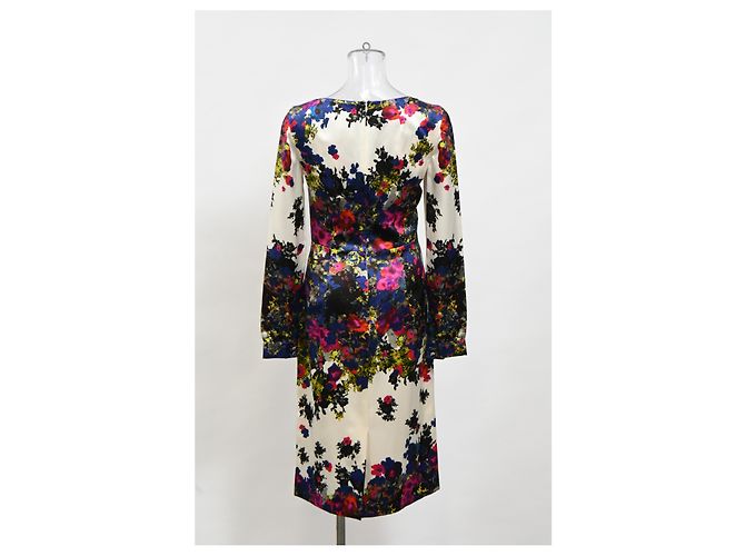 Abito midi stampato floreale Erdem in seta multicolore - vista 8