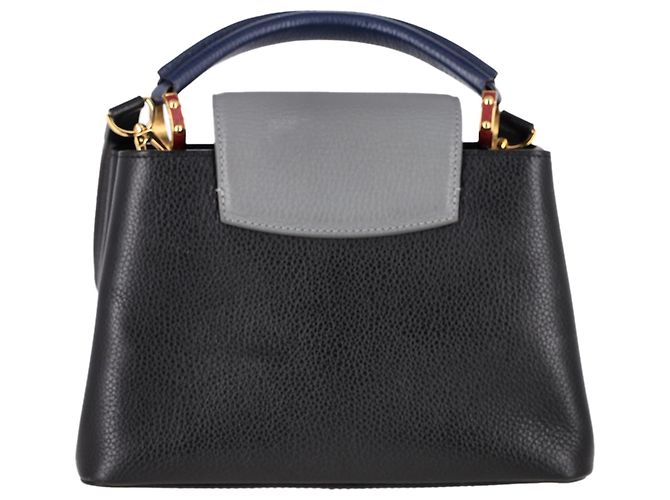 Louis Vuitton BB Capucines Handtasche aus schwarzem Leder Rot Bordeaux - Ansicht 3