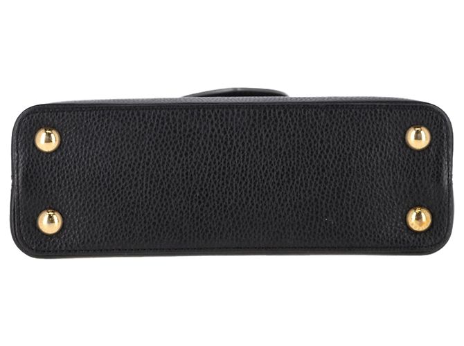 Louis Vuitton BB Capucines Handtasche aus schwarzem Leder Rot Bordeaux - Ansicht 4