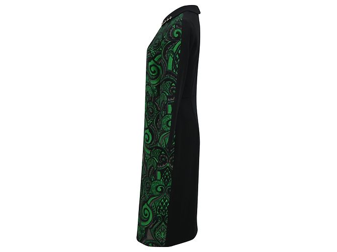 Autre Marque N 21 Brocade Midi Langarmkleid aus grünem Polyester - Ansicht 2