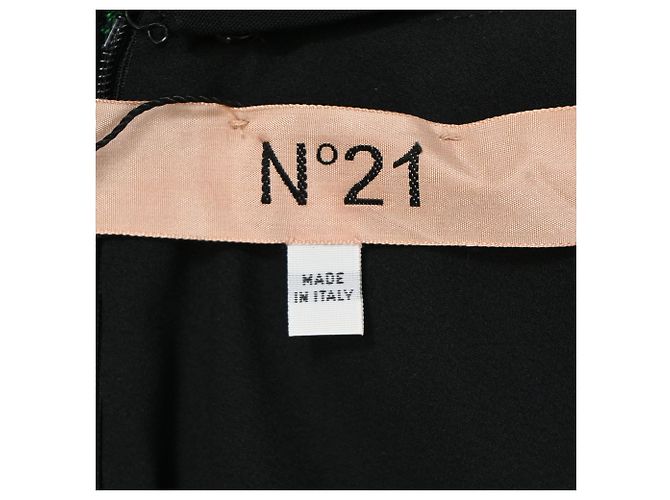 Autre Marque N 21 Brocade Midi Langarmkleid aus grünem Polyester - Ansicht 4