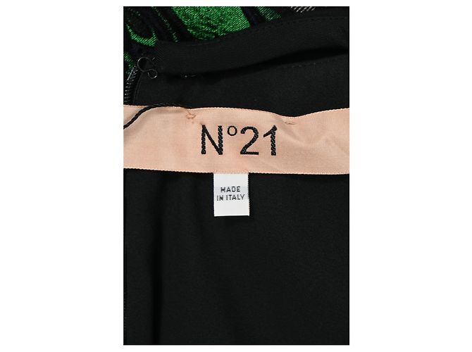 Autre Marque N 21 Brocade Midi Langarmkleid aus grünem Polyester - Ansicht 9