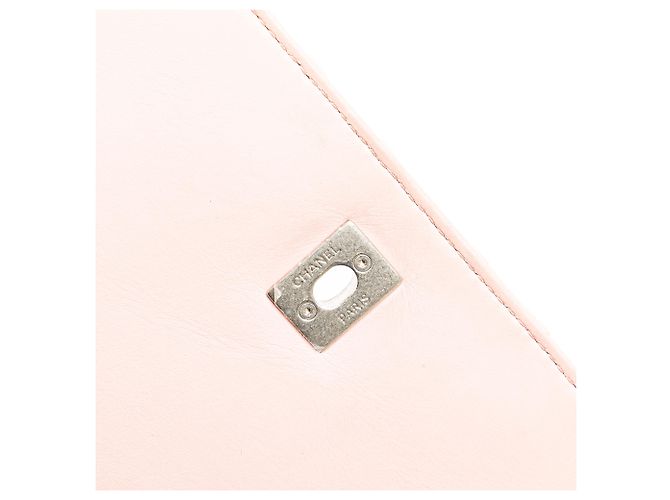 Chanel Rosa Chevron Pelle di Vitello Studded Full Flap - vista 13