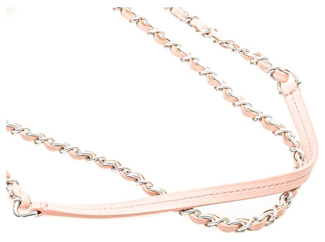Chanel Rosa Chevron Pelle di Vitello Studded Full Flap - vista 15
