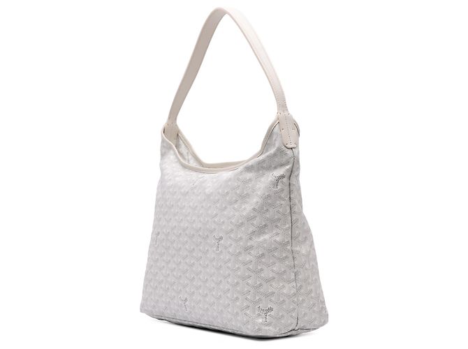 Goyard Hobo Boheme in Goyardine Bianca Bianco - vista 2