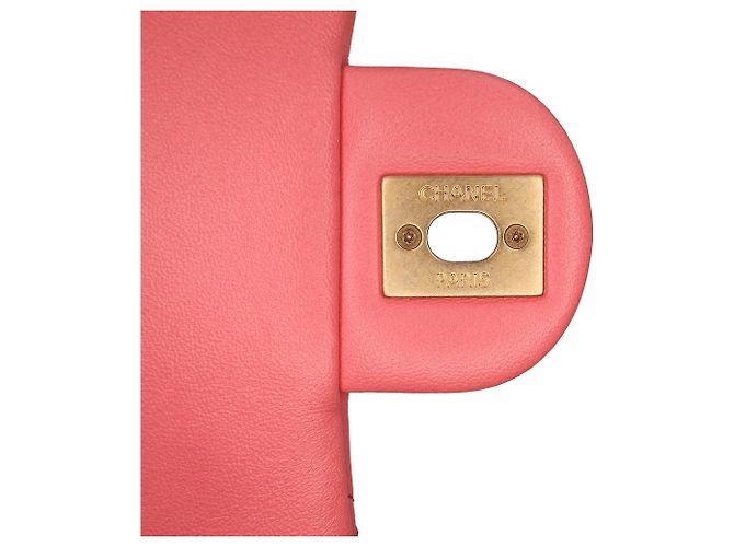 Chanel Mini Flap de piel de cordero acolchada rosa Funky Town - vista 7